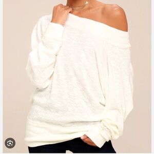 Free People Off Shoulder Palisades Sweater